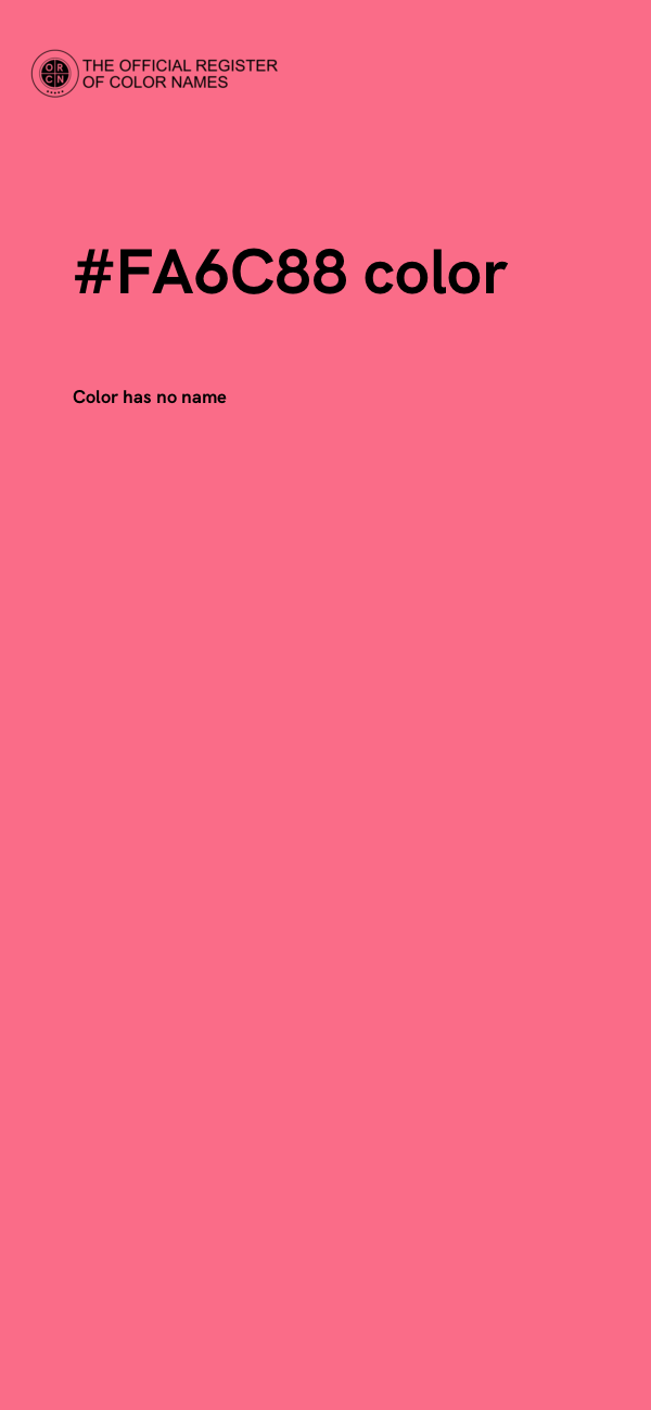 #FA6C88 color image