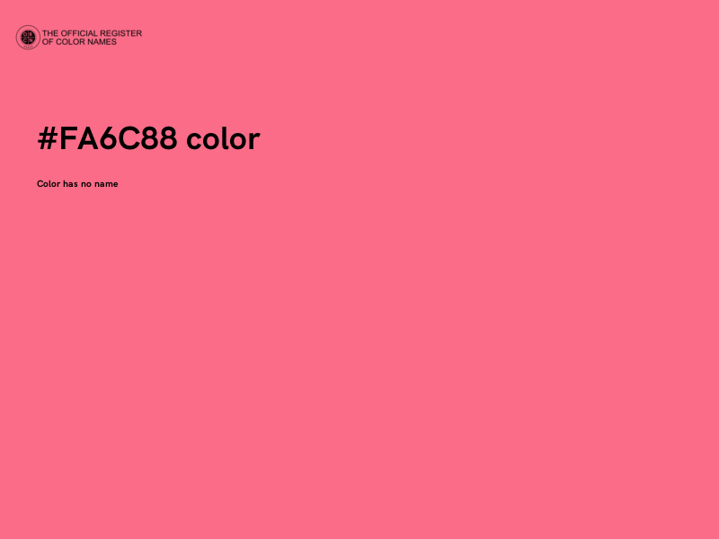 #FA6C88 color image
