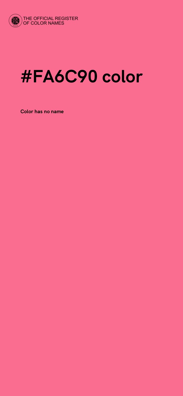 #FA6C90 color image
