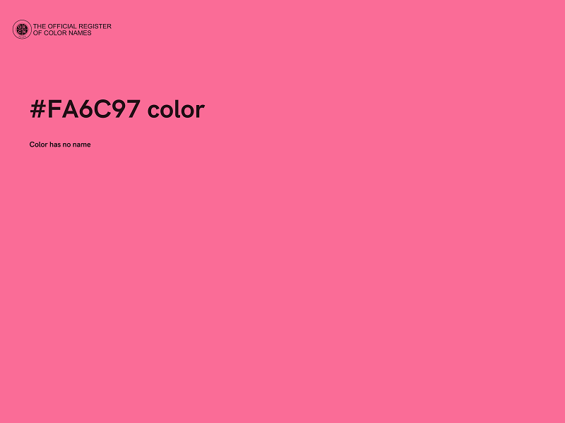 #FA6C97 color image