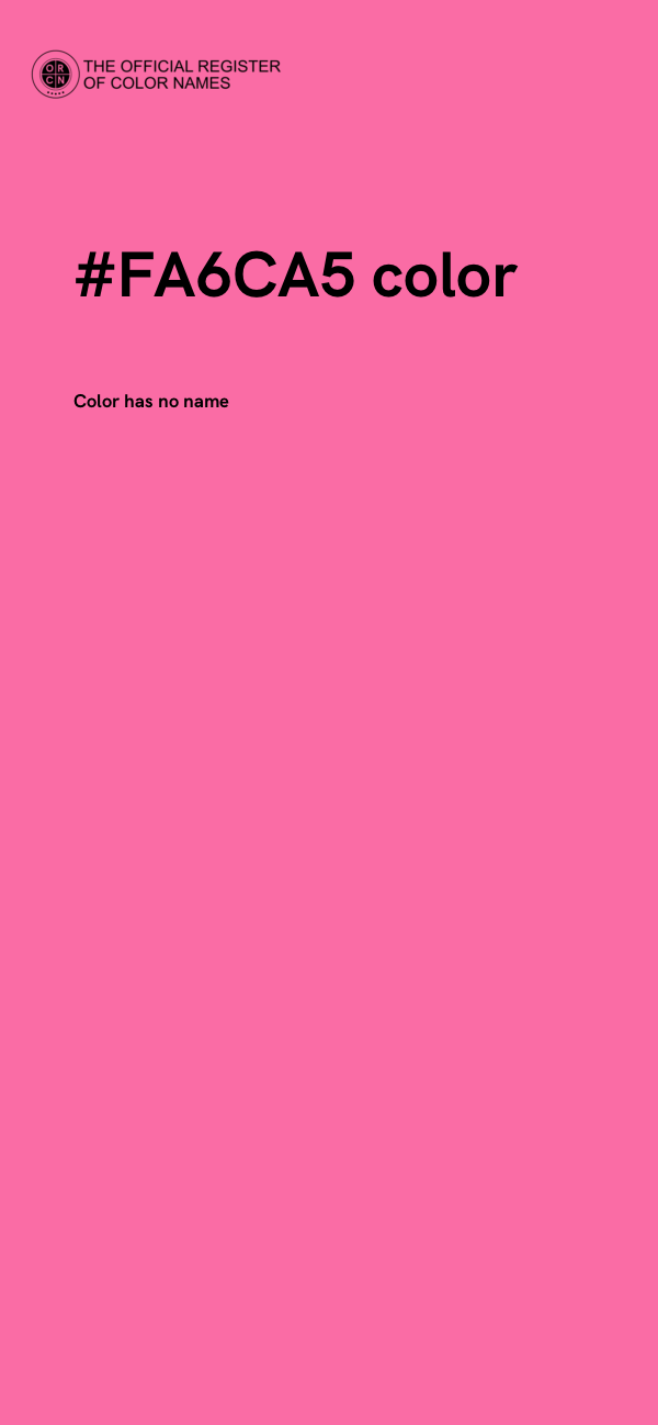 #FA6CA5 color image