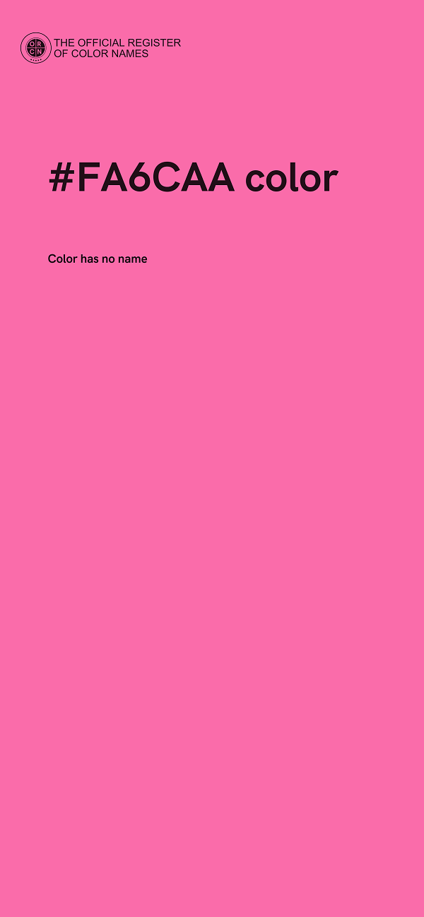 #FA6CAA color image