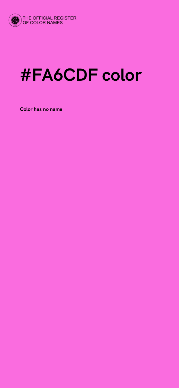 #FA6CDF color image
