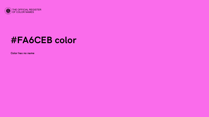 #FA6CEB color image