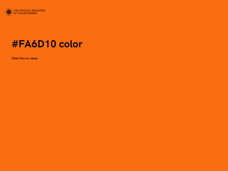 #FA6D10 color image