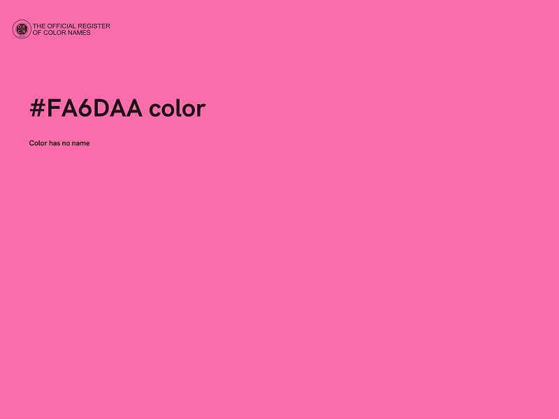 #FA6DAA color image