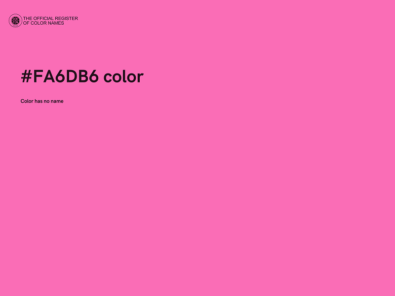 #FA6DB6 color image