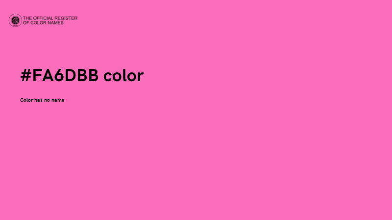 #FA6DBB color image