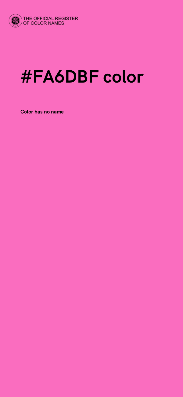 #FA6DBF color image