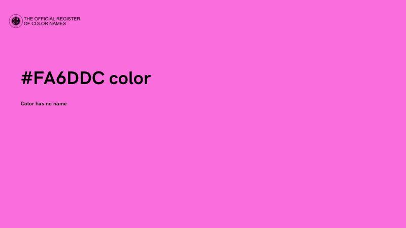 #FA6DDC color image