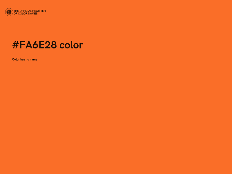 #FA6E28 color image