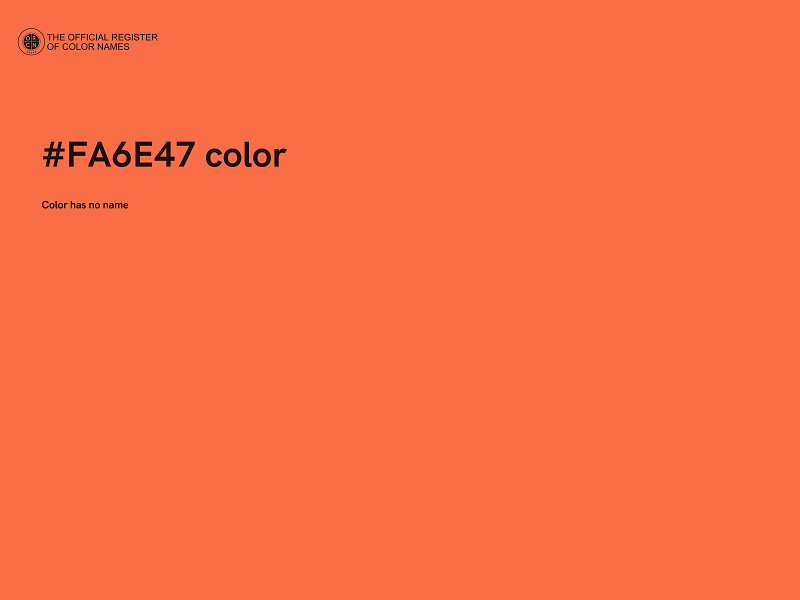 #FA6E47 color image