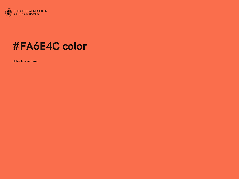 #FA6E4C color image