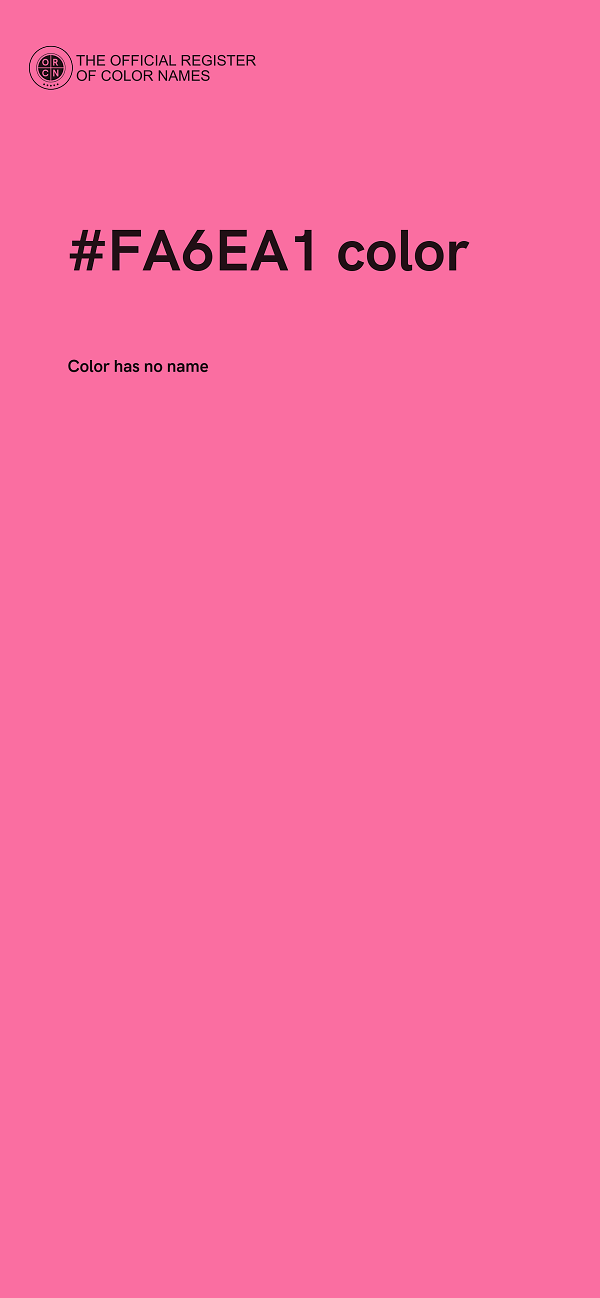 #FA6EA1 color image