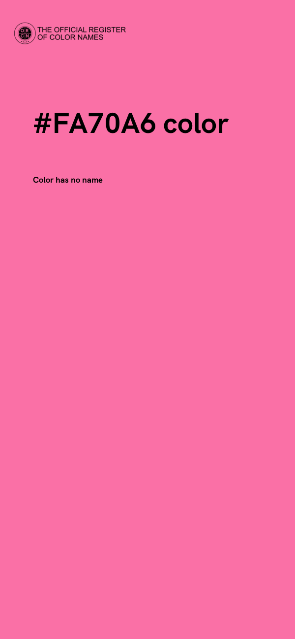 #FA70A6 color image