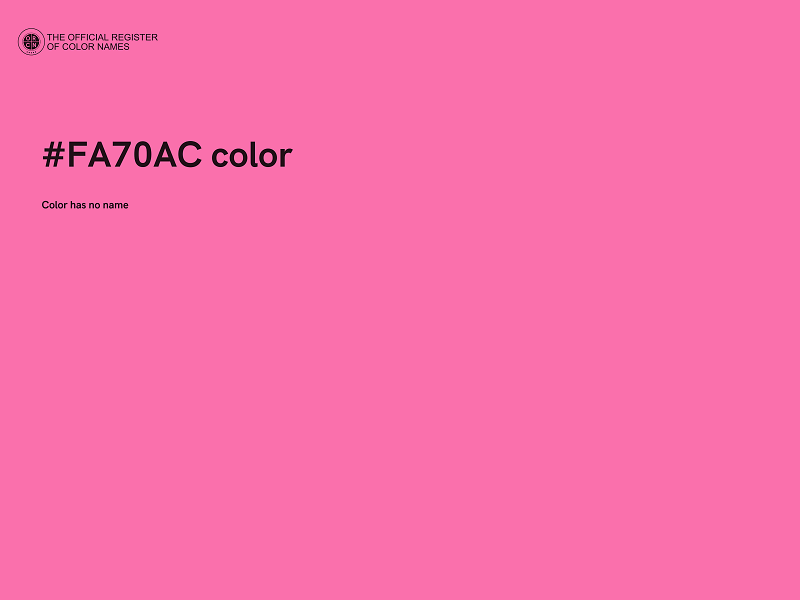 #FA70AC color image