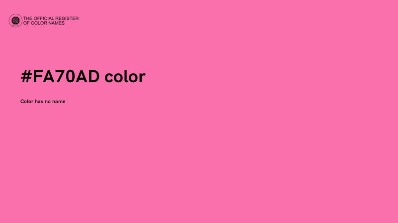 #FA70AD color image