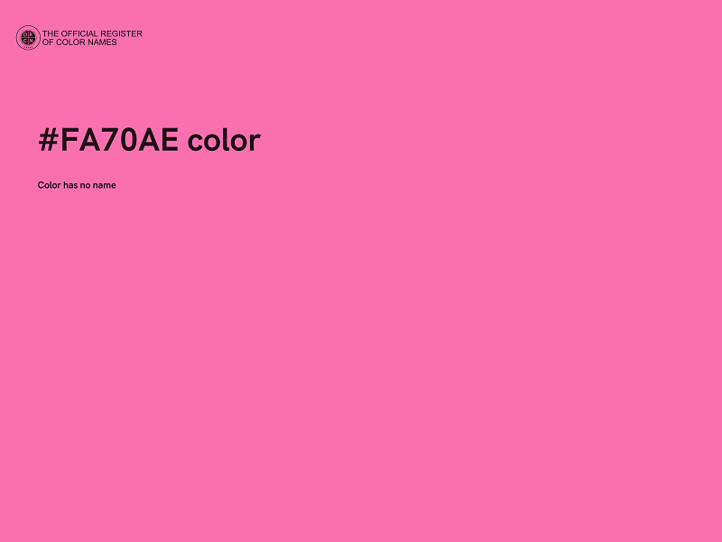 #FA70AE color image