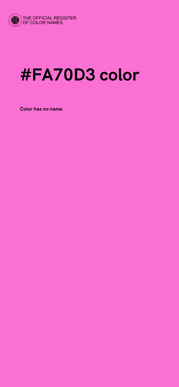 #FA70D3 color image