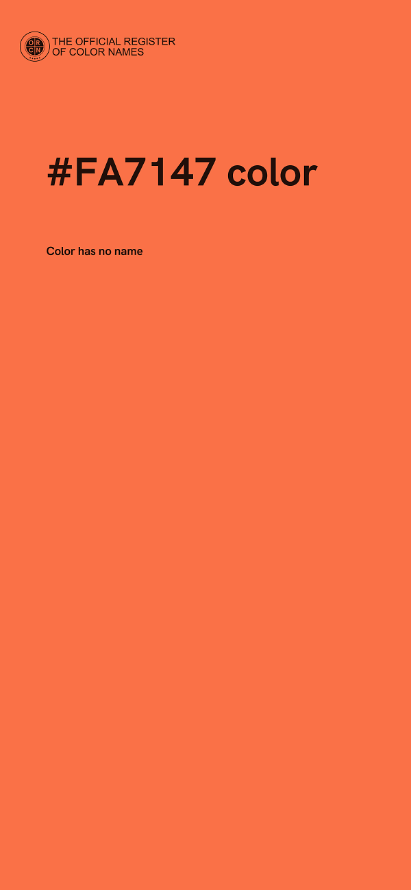 #FA7147 color image