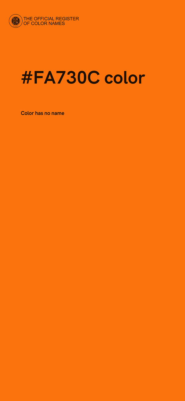 #FA730C color image