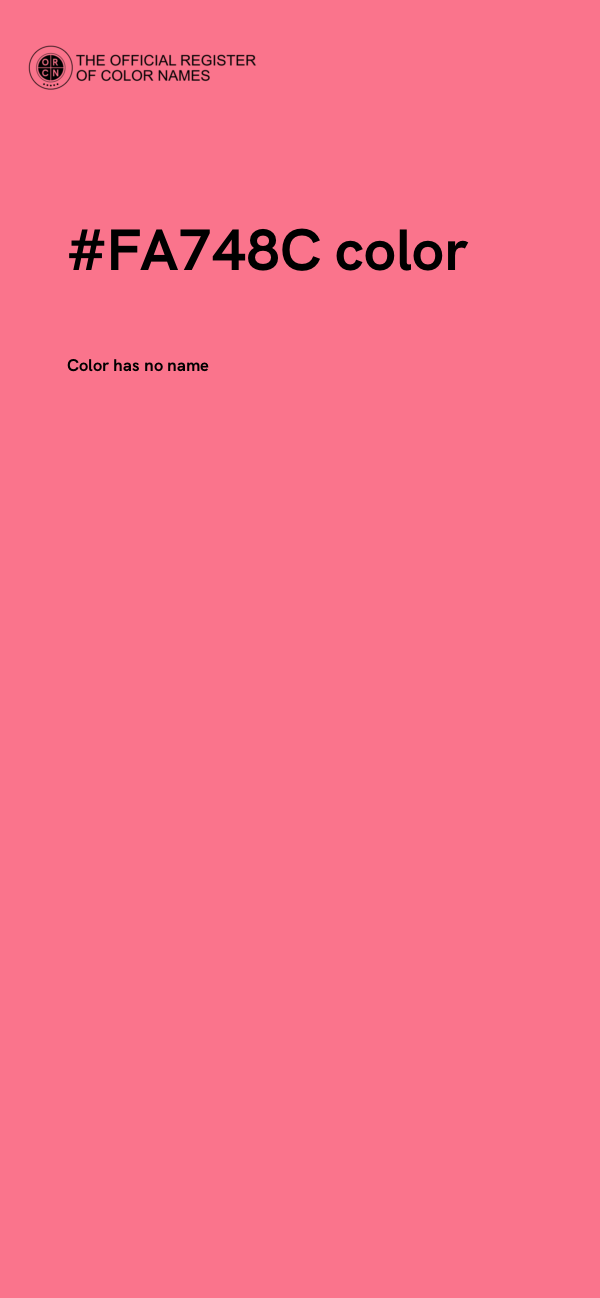 #FA748C color image