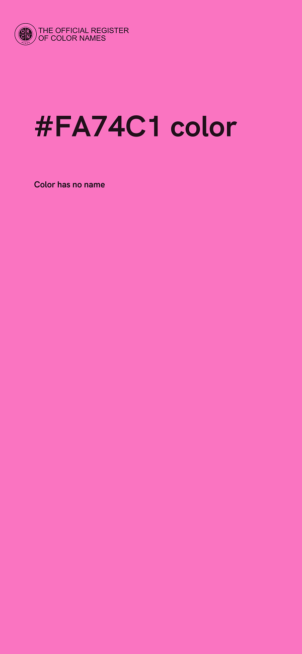 #FA74C1 color image