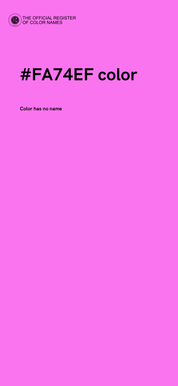 #FA74EF color image