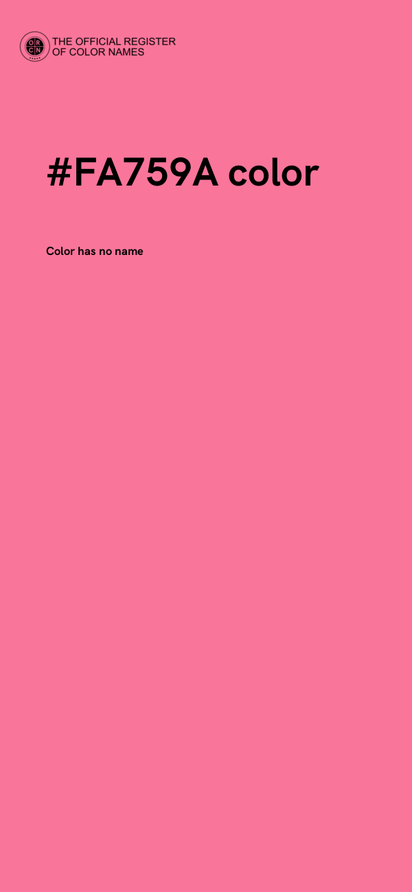 #FA759A color image