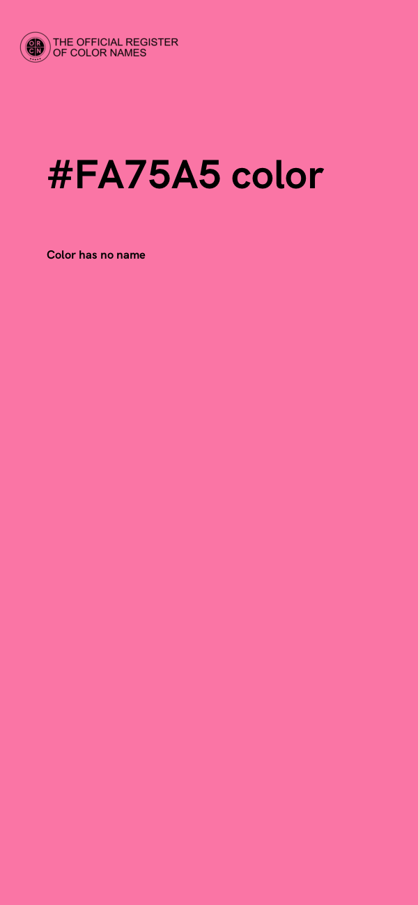#FA75A5 color image