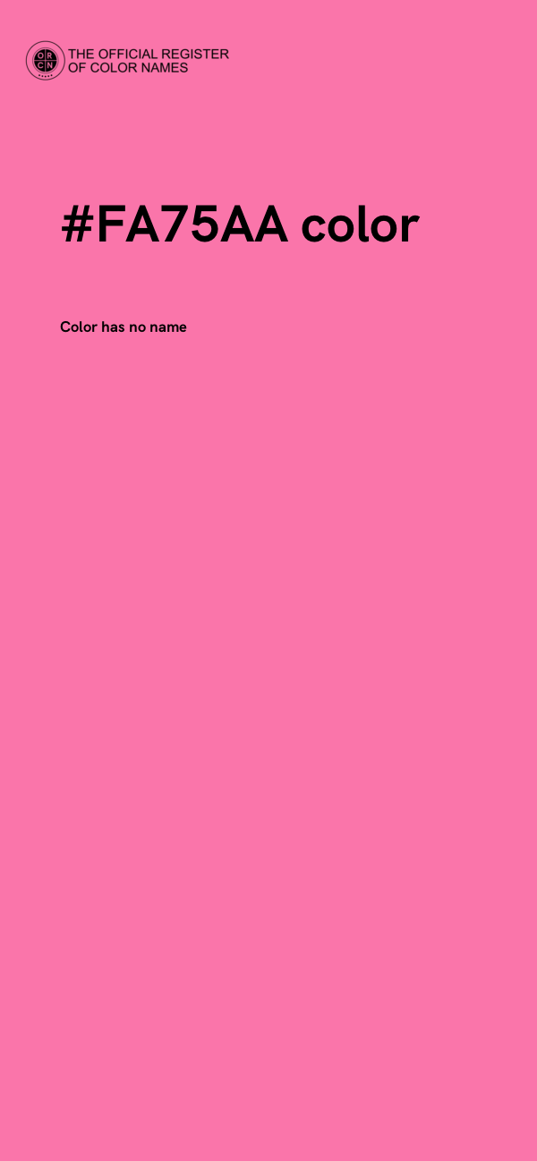 #FA75AA color image