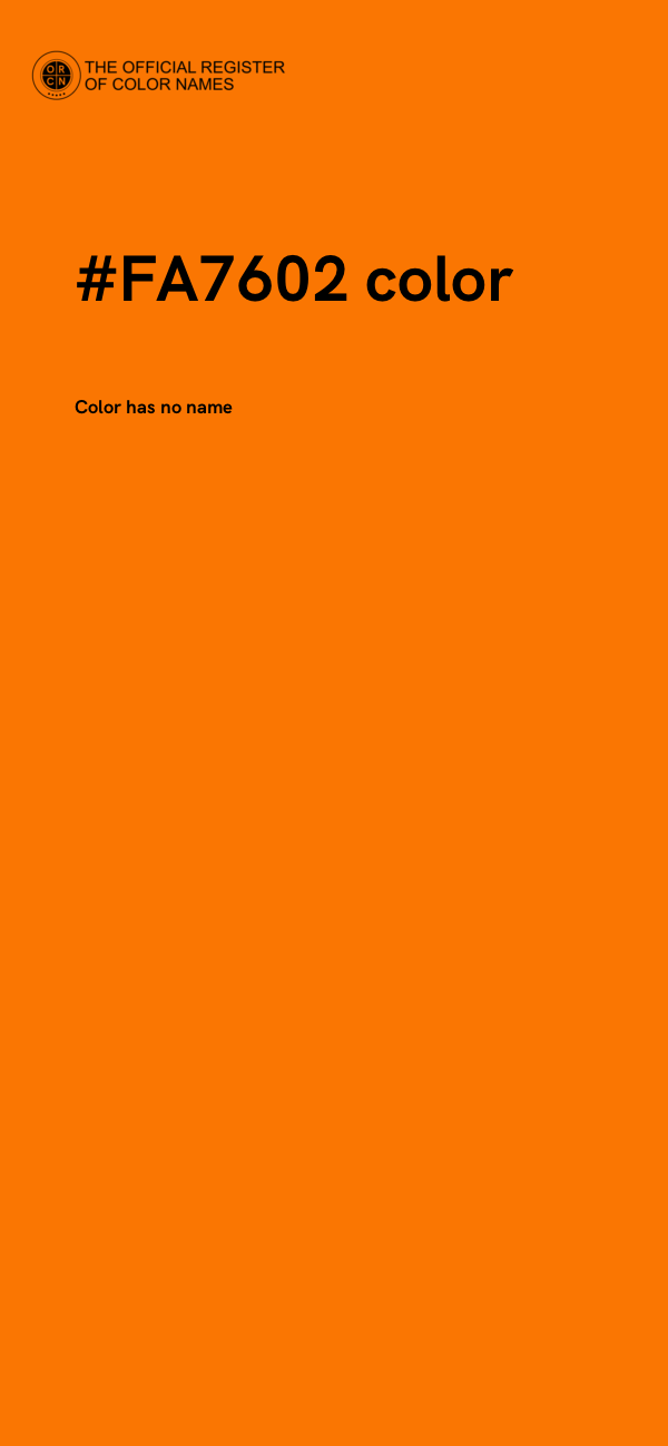 #FA7602 color image