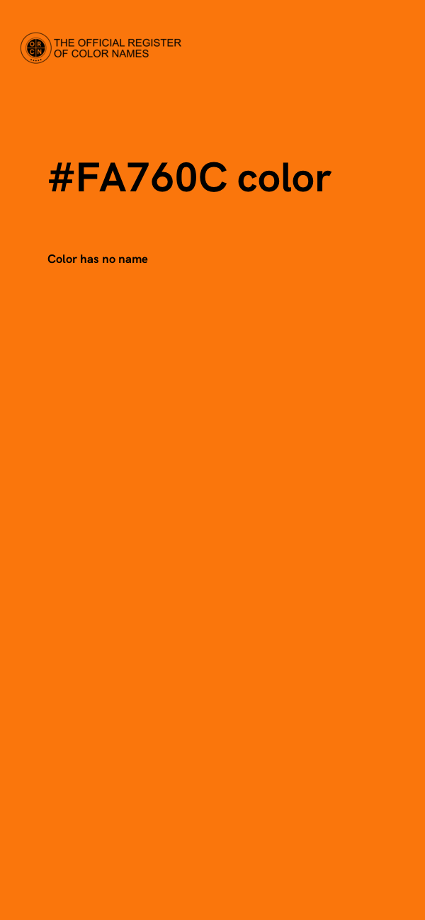 #FA760C color image