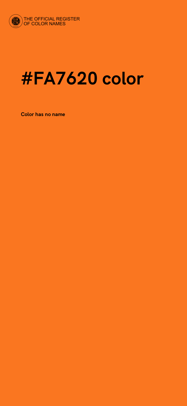#FA7620 color image