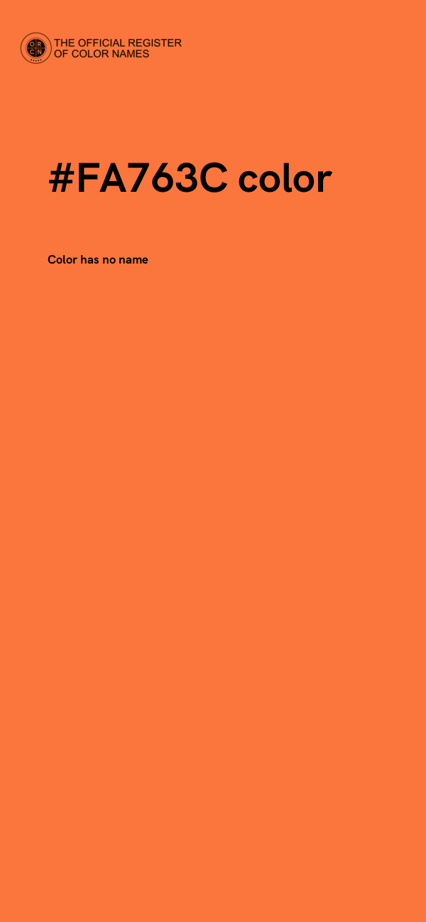 #FA763C color image