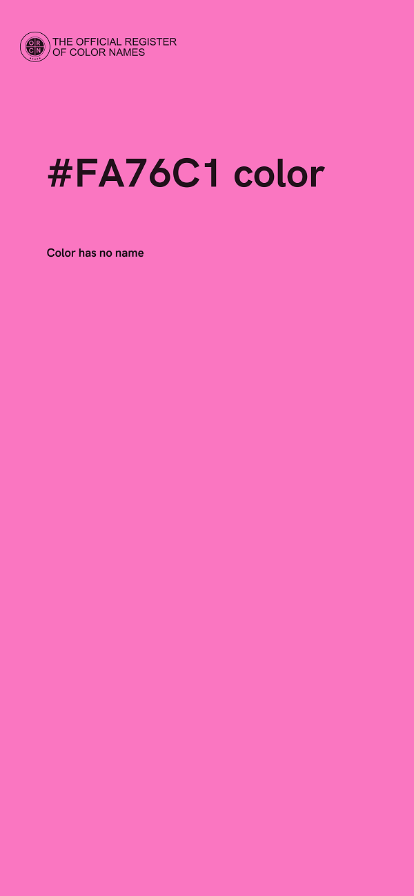 #FA76C1 color image