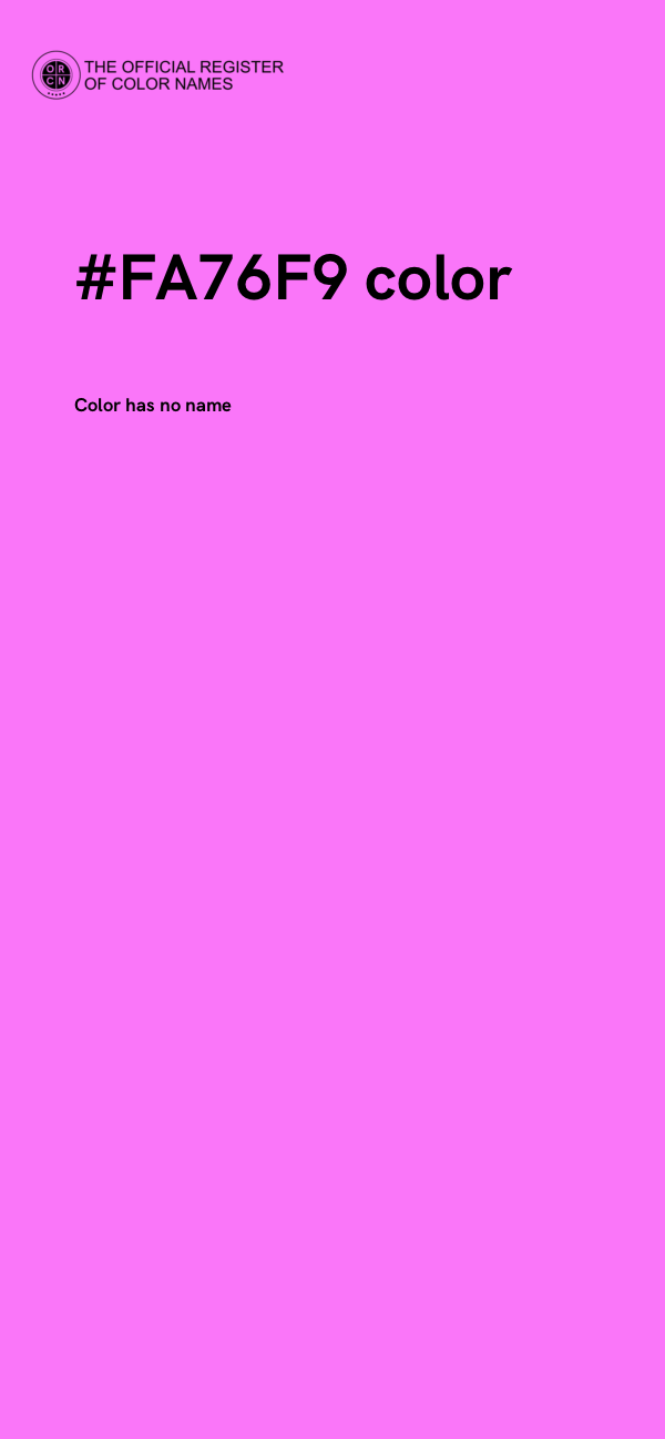 #FA76F9 color image