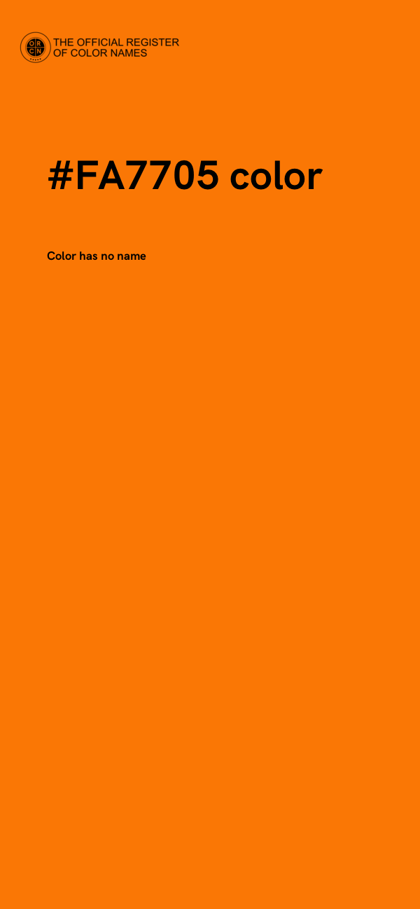 #FA7705 color image