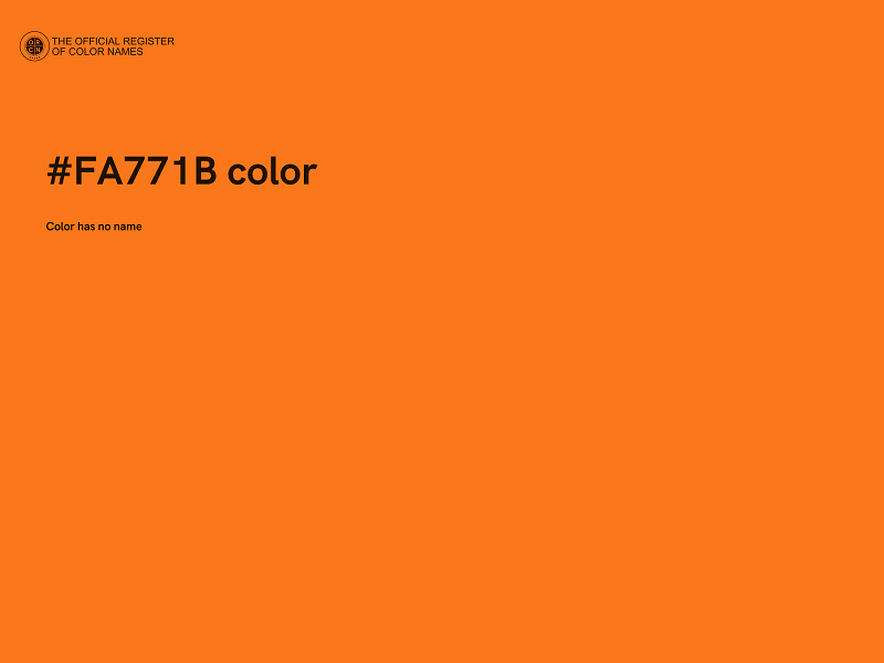 #FA771B color image