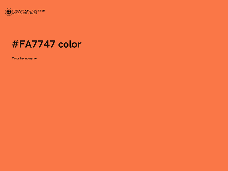 #FA7747 color image