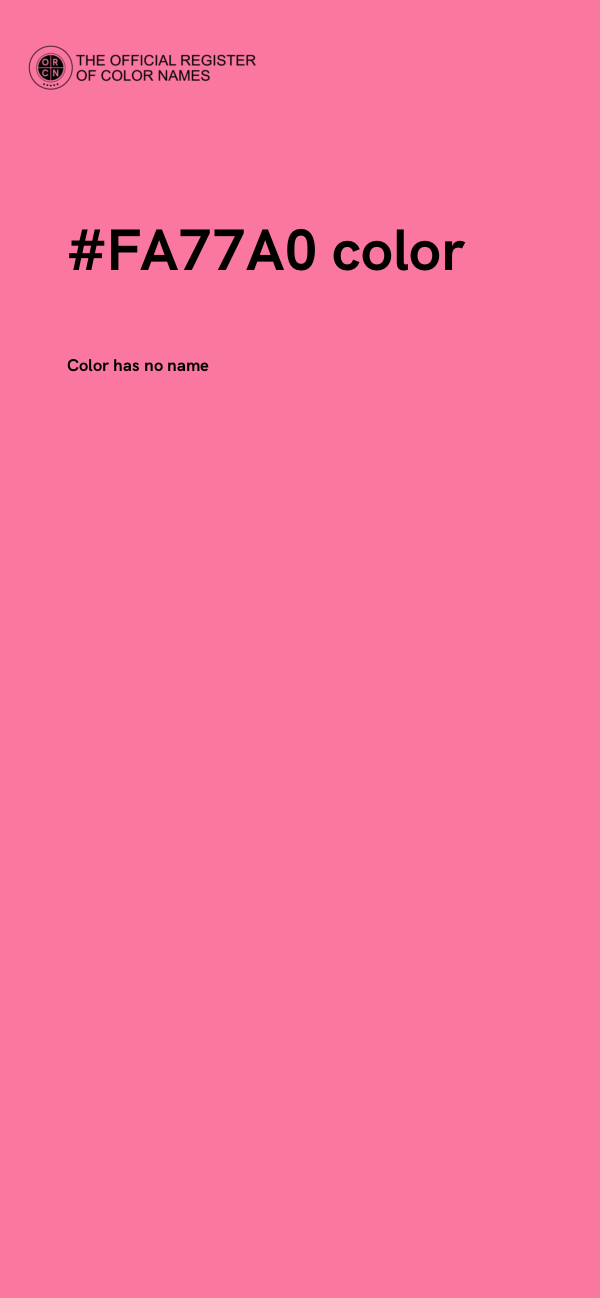 #FA77A0 color image