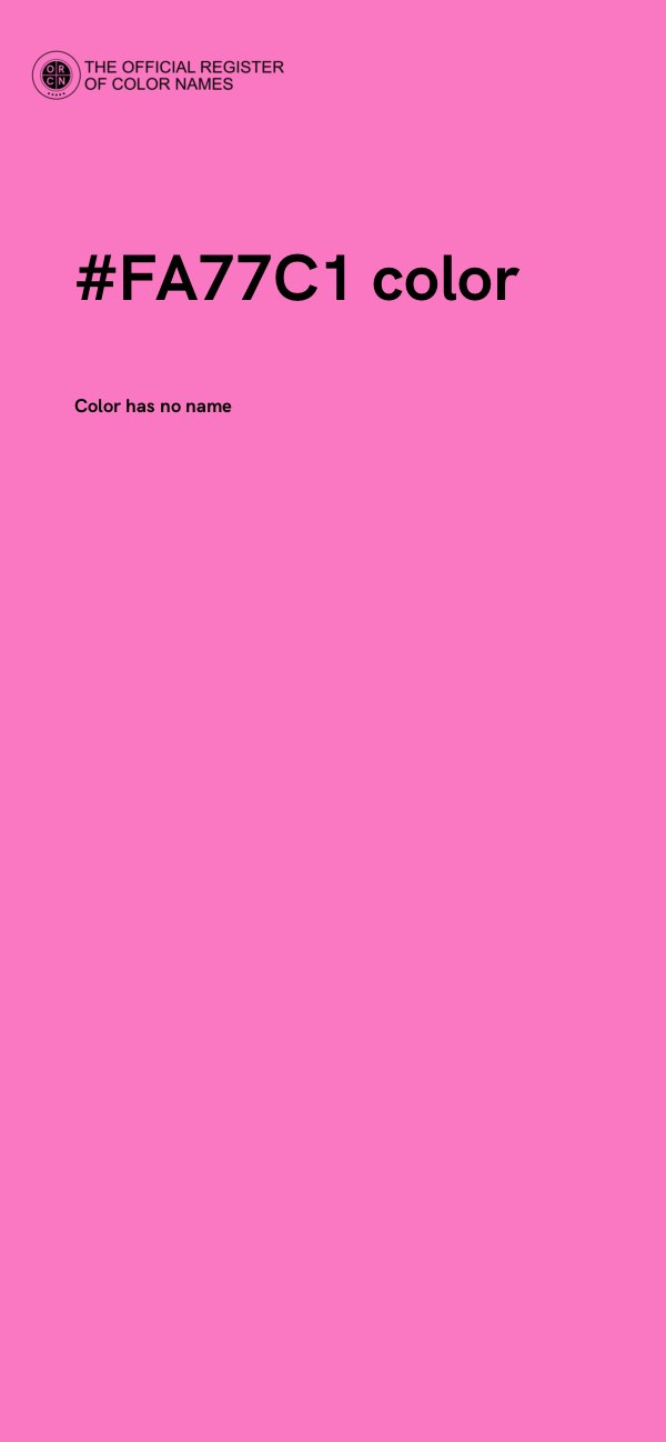 #FA77C1 color image