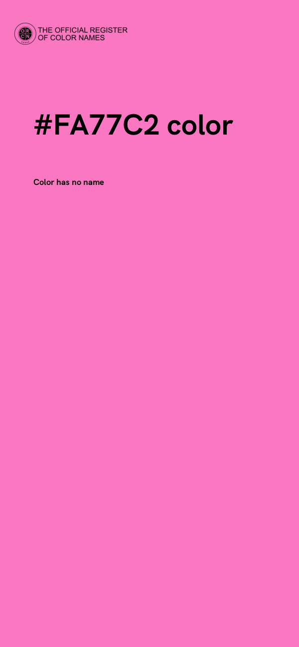 #FA77C2 color image