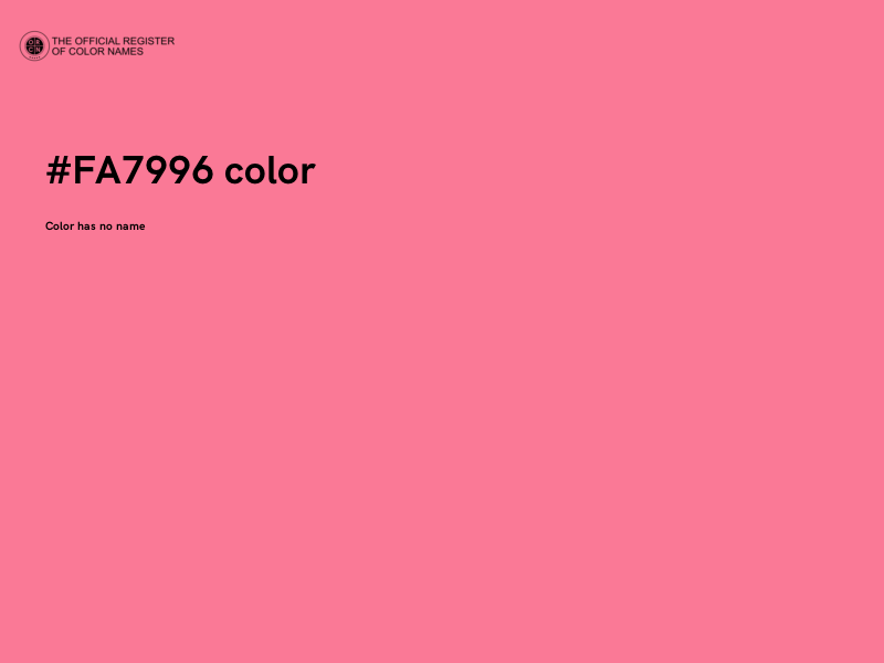 #FA7996 color image