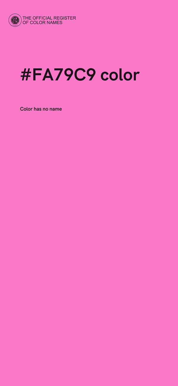 #FA79C9 color image