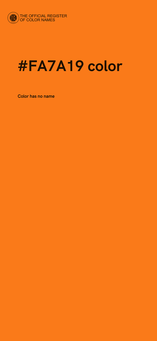 #FA7A19 color image
