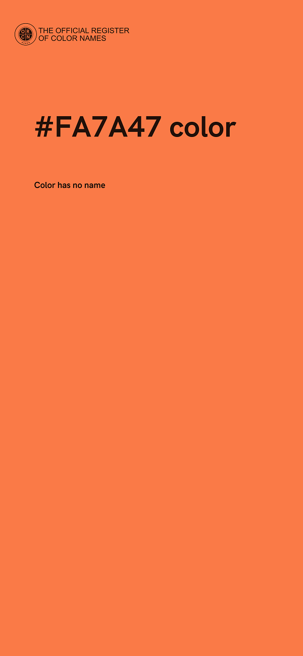#FA7A47 color image
