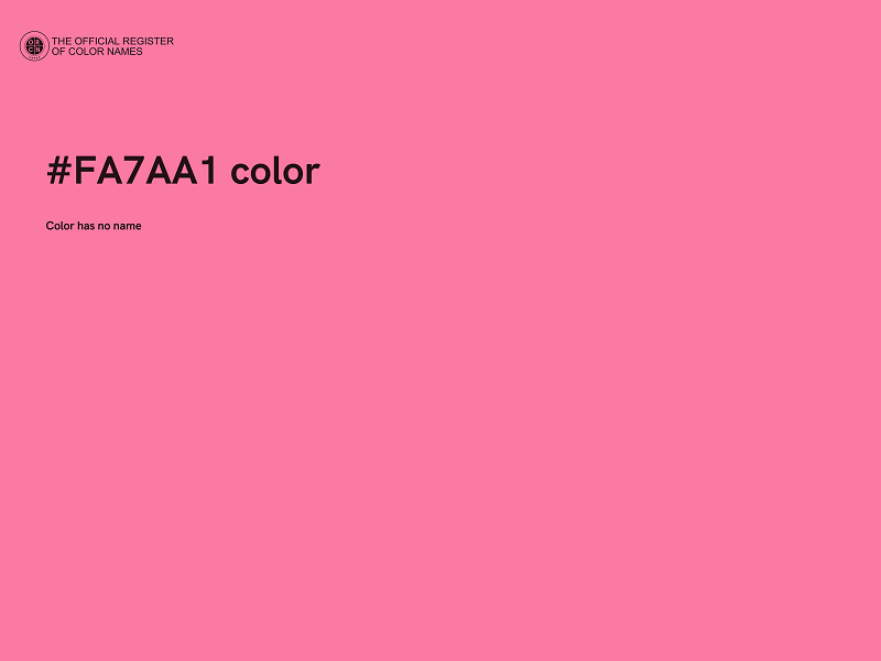 #FA7AA1 color image