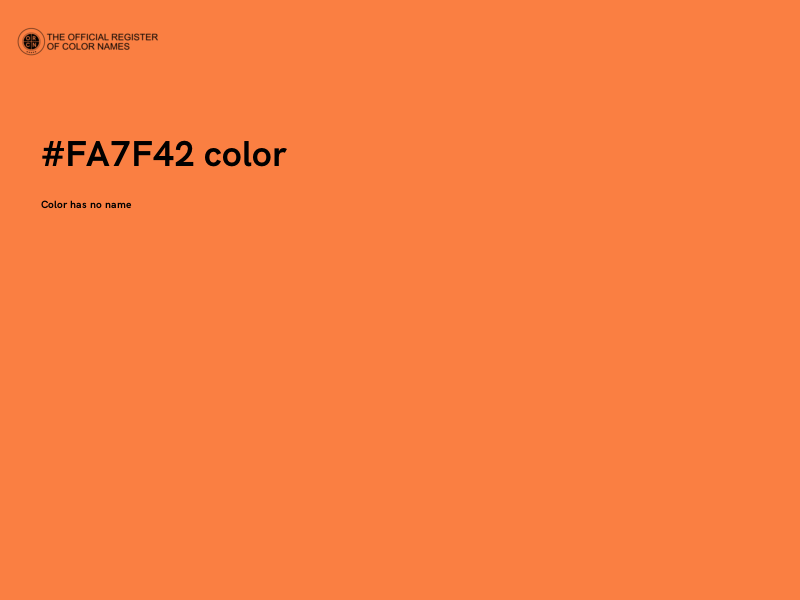 #FA7F42 color image