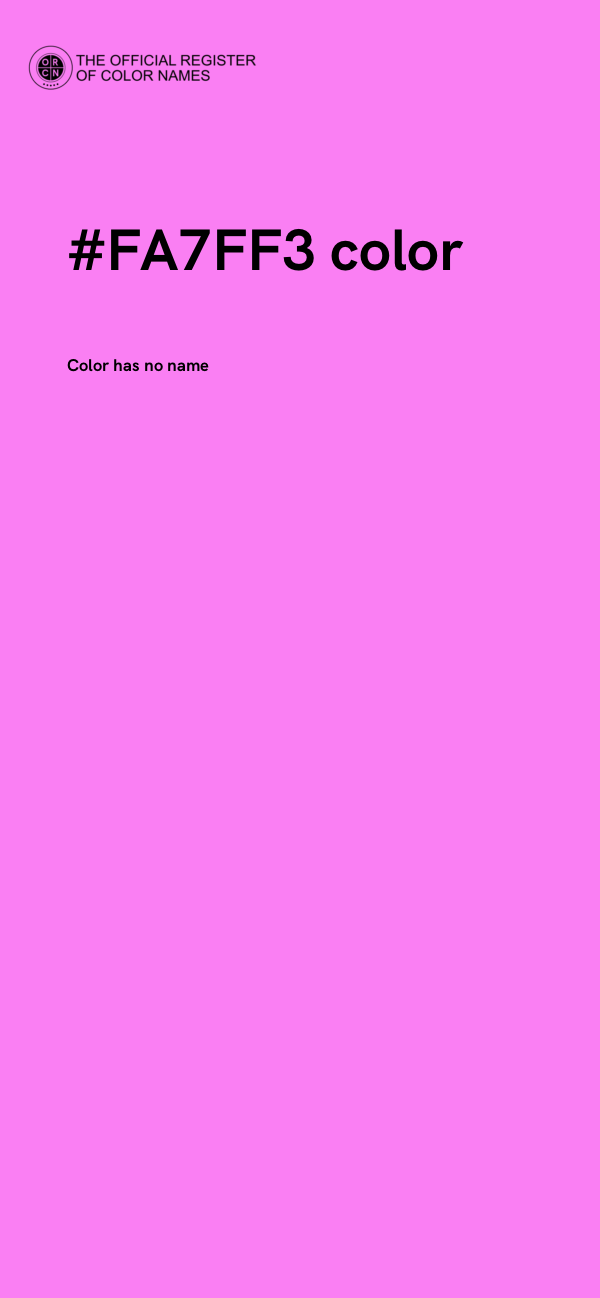 #FA7FF3 color image